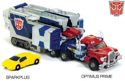 OPTIMUS PRIME w/SPARKPLUG MINI-CON figure