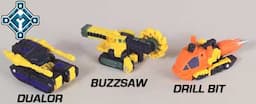 DESTRUCTION MINI-CON TEAM - BUZZSAW, DRILL BIT and DUALOR figures