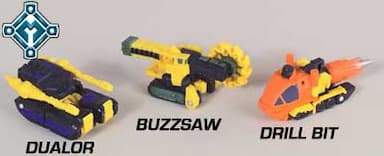 DESTRUCTION MINI-CON TEAM - BUZZSAW, DRILL BIT and DUALOR figures