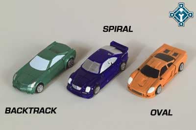 STREET SPEED MINI-CON TEAM-OVAL, BACKTRACK AND SPIRAL figures