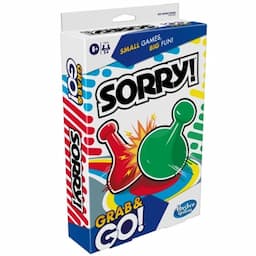 Sorry! Grab and Go Game for Ages 6 and Up, Portable Game for 2-4 Players, Travel Game