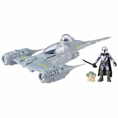 Star Wars Mission Fleet Mando's N-1 Starfighter, Grogu & Mandalorian Star Wars Toys