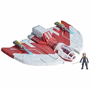 Star Wars Mission Fleet T-6 Jedi Shuttle, Ahsoka Action Figure Set, Star Wars Toys for Kids
