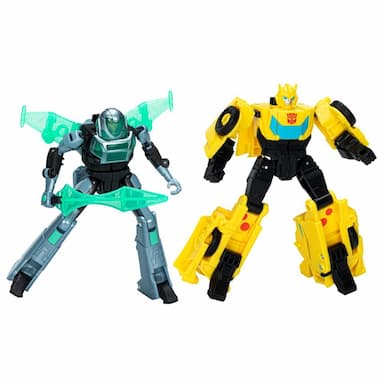 Transformers Toys EarthSpark Cyber-Combiner Bumblebee and Mo Malto Action Figures