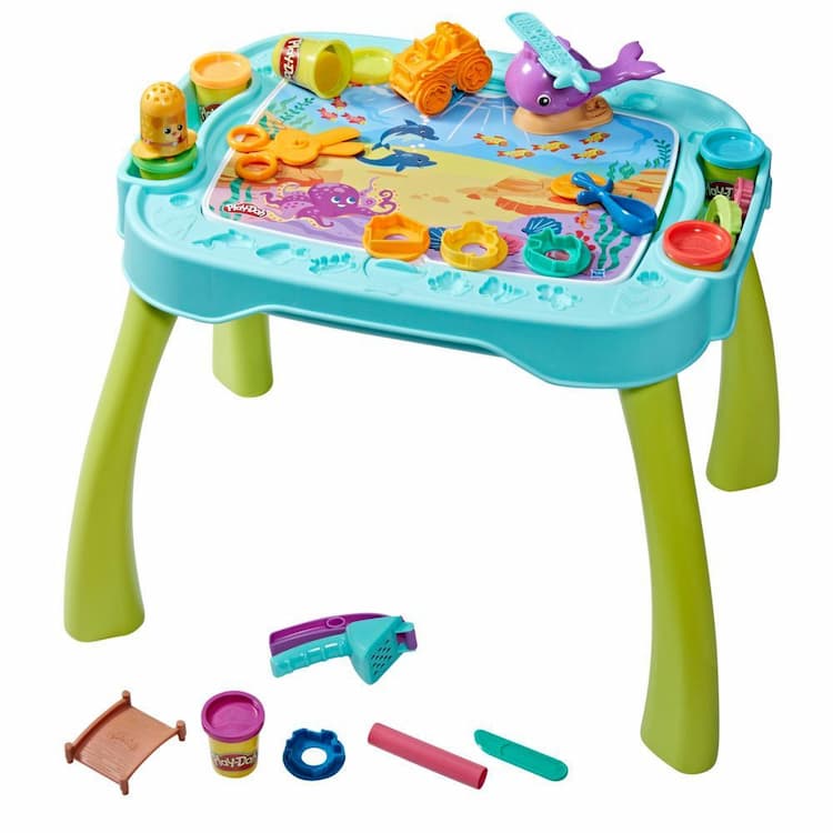 Play-Doh Ma 1re table de création reverso, table d'activité avec pâte à modeler