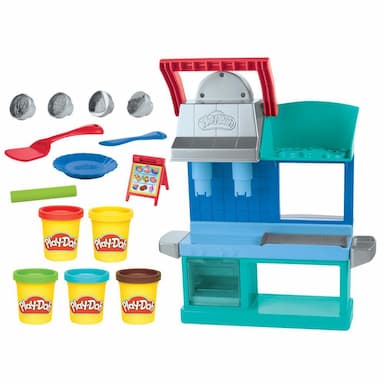 Play-Doh Kitchen Creations, Le p'tit resto, coffret de cuisine avec pâte à modeler et 2 côtés pour jouer, à partir de 3 ans