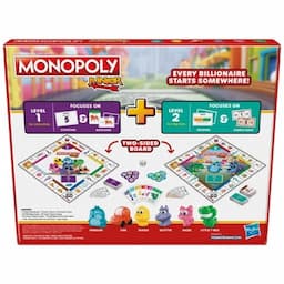 Monopoly Junior Board Game, 2-Sided Gameboard, 2 Games in 1, Monopoly Game for Ages 4+