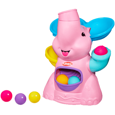 PLAYSKOOL POPPIN PARK PINK ELEPHANT BUSY BALL POPPER