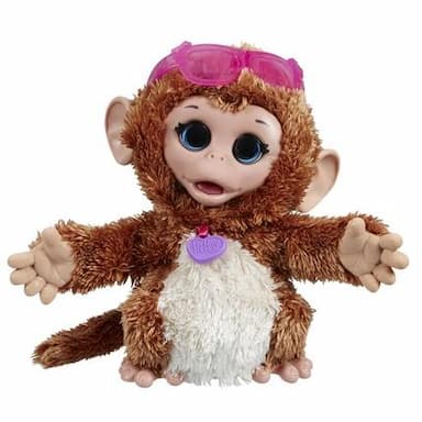 FurReal Friends Happy to See Me Pets Baby Cuddles, My Giggly Monkey Pet