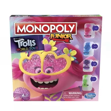 Monopoly Junior: DreamWorks Trolls World Tour Edition Board Game