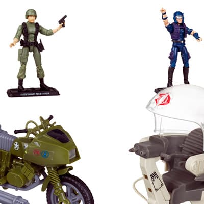G.I. JOE RAM CYCLE vs. COBRA FLIGHT POD