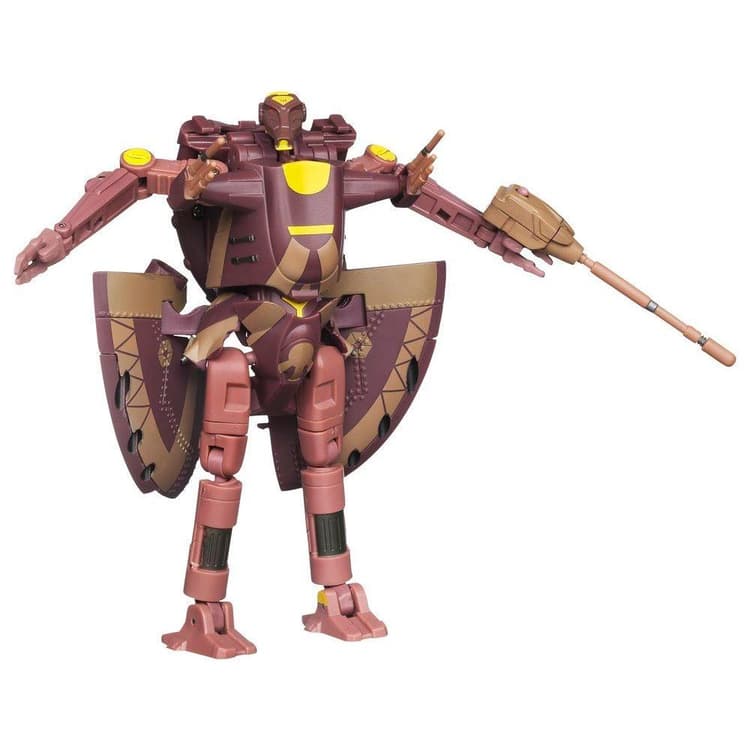 STAR WARS TRANSFORMERS CROSSOVERS BATTLE DROID Commander to AAT Vehicle