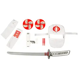 G.I. JOE THE RISE OF COBRA STORM SHADOW Sword and Mask with Ninja Stars