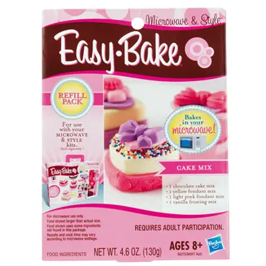 EASY-BAKE MICROWAVE AND STYLE Cake Mix Refill Pack