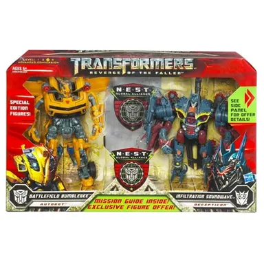 TRANSFORMERS REVENGE OF THE FALLEN BATTLEFIELD BUMBLEBEE versus INFILTRATION SOUNDWAVE