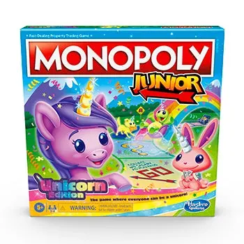 MONOPOLY Junior: Unicorn Edition Board Game