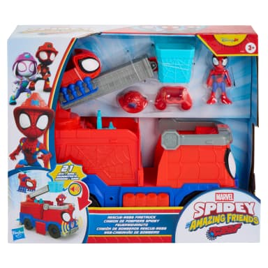 Marvel Spidey and his Amazing Friends Rescue-Webs Firetruck, Ages 3 and Up