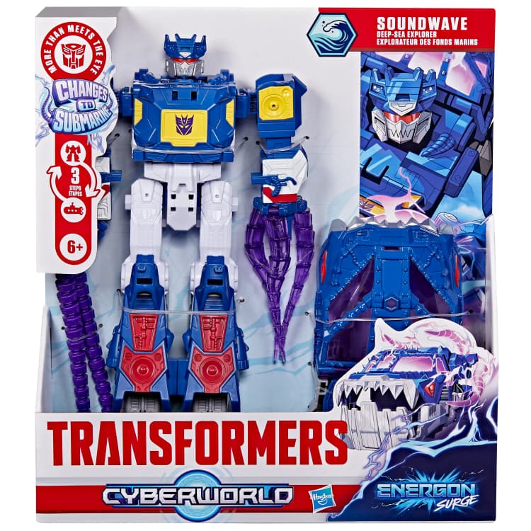 Transformers CYBERWORLD Soundwave Deep Sea Explorer Energon Surge Action Figure