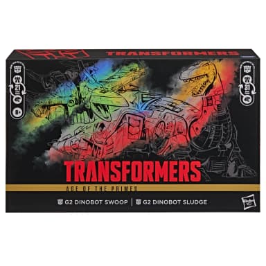 Transformers Toys Age of the Primes G2 Dinobot Swoop and G2 Dinobot Sludge 8.5"" Figures, 8+