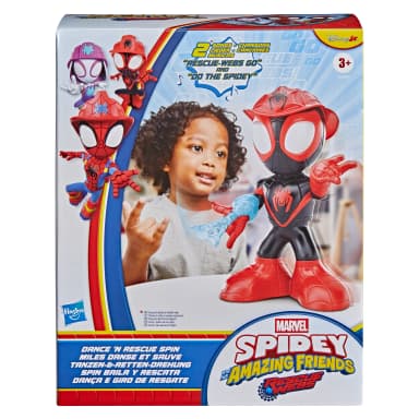 Marvel Spidey and his Amazing Friends Dance 'N Rescue Spin, 10"" Electronic Toy, 3+