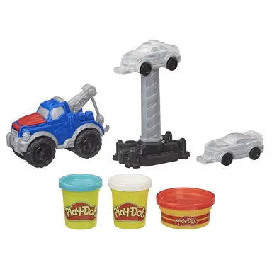 Play-Doh Wheels Tow Truck-legetøj med 3 giftfri Play-Doh-farver