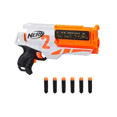 Nerf Ultra Two Blaster – schnelles Nachladen von hinten, 6 Nerf Ultra Darts – nur mit Nerf Ultra Darts kompatibel