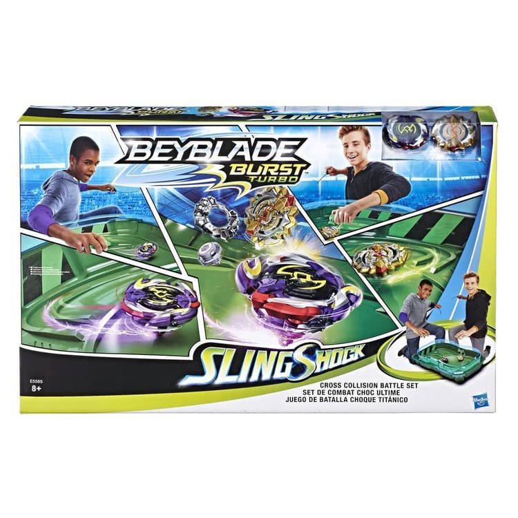 Beyblade Burst Turbo Slingshock Cross Collision Battle Set