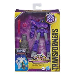 Transformers Toys Cyberverse Deluxe Class Shockwave Action Figure, Shock Blast Attack Move, Build-A-Figure Piece, 5-inch