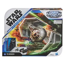 Star Wars Mission Fleet Stellar Class Darth Vader TIE Advanced 2.5-Inch-Scale Figure and Vehicle, for Kids Ages 4 and Up