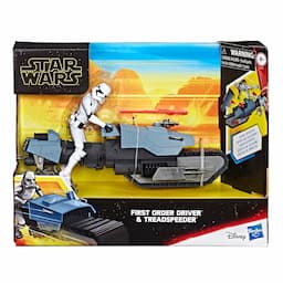 Star Wars Galaxy of Adventures First Order Driver and Treadspeeder Toy