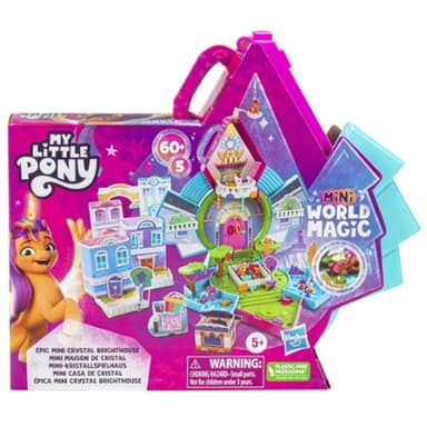 My Little Pony Mini World Magic Epic Mini Crystal Brighthouse Toy - Playset with 5 Collectible Figures, Kids Ages 5+