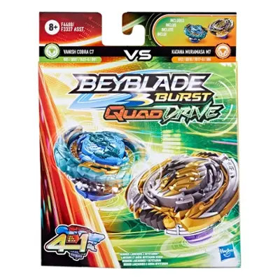Beyblade Burst QuadDrive Katana Muramasa M7 and Vanish Cobra C7 Spinning Top Dual Pack -- Battling Game Top Toy