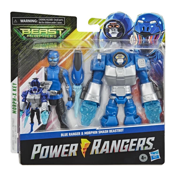 Power Rangers Beast Morphers Blue Ranger and Smash Beastbot 6-inch Action Figures Inspired by the Power Rangers TV Show