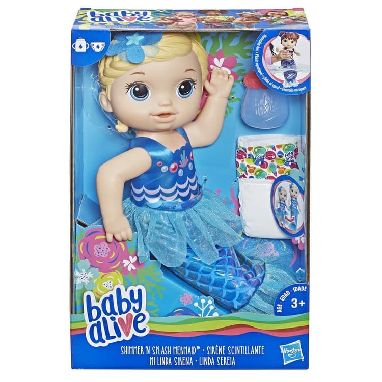 Baby Alive Shimmer ‘n Splash Mermaid (Bld Hair)