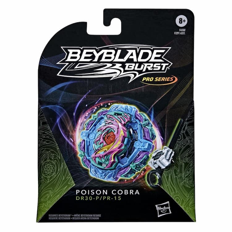Beyblade Burst Pro Series Poison Cobra Spinning Top Starter Pack -- Battling Game Top with Launcher Toy