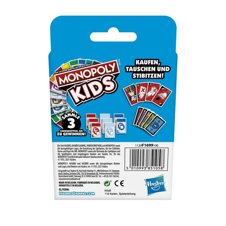 Monopoly Bid Game, Quick-Playing Card Game For Families and Kids Ages 7 and Up