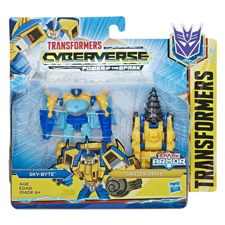 Transformers Toys Cyberverse Spark Armor Sky-Byte Action Figure