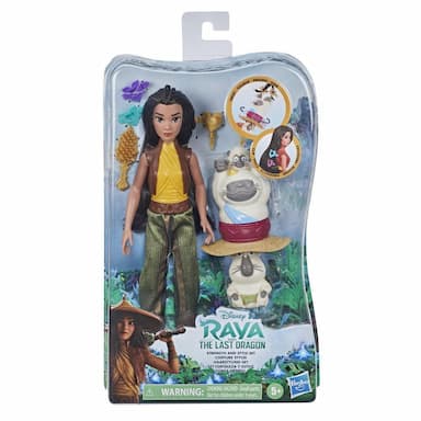 Disney's Raya and the Last Dragon Strength and Style Set Fashion Doll, Hair Twisting Tool, Toy for 5 Year Old Kids 