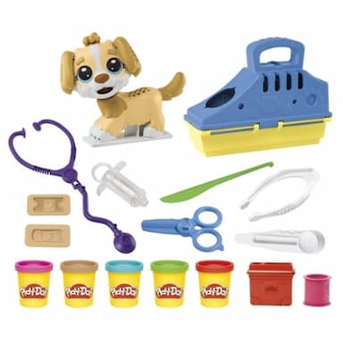 Play-Doh Care 'n Carry Vet Playset with Toy Dog, Carrier, 10 Tools, 5 Colors