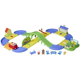 Peppa Pig All Around Peppa’s Town Set with Adjustable Track; Includes Vehicle and 1 Figure; 35+ Sounds; Ages 3 and Up