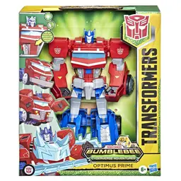 Transformers Toys Bumblebee Cyberverse Adventures Dinobots Unite Roll N’ Change Optimus Prime Action Figure, 6 and Up, 10-inch