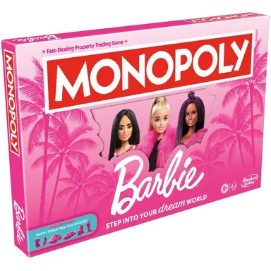 Monopoly: Barbie Edition Board Game, Family Games for 2-6 Players, Ages 8+