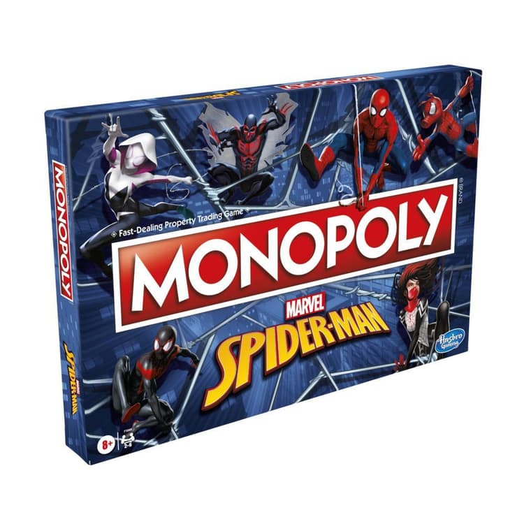 Monopoly: Marvel Spider-Man Edition Board Game, Play as a Spider Hero, Fun Game to Play for Kids Ages 8 and Up