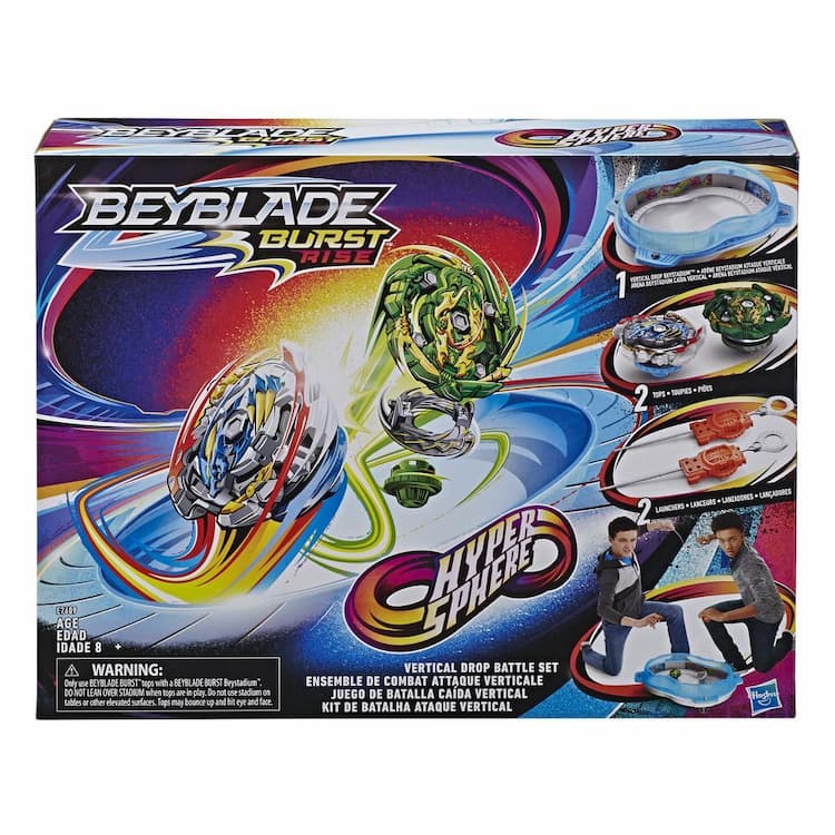 Beyblade Burst Rise Hypersphere Vertical Drop Battle Set -- Complete Set with Beystadium, Battling Top Toys, Launchers