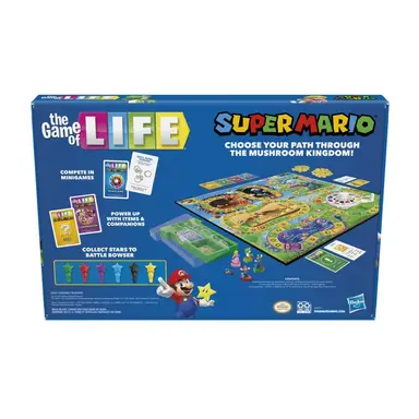 The Game of Life: Super Mario Edition Board Game for Kids Ages 8 and Up