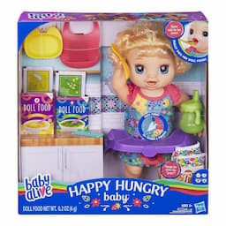 Baby Alive Happy Hungry Baby Blond Curly Hair Doll