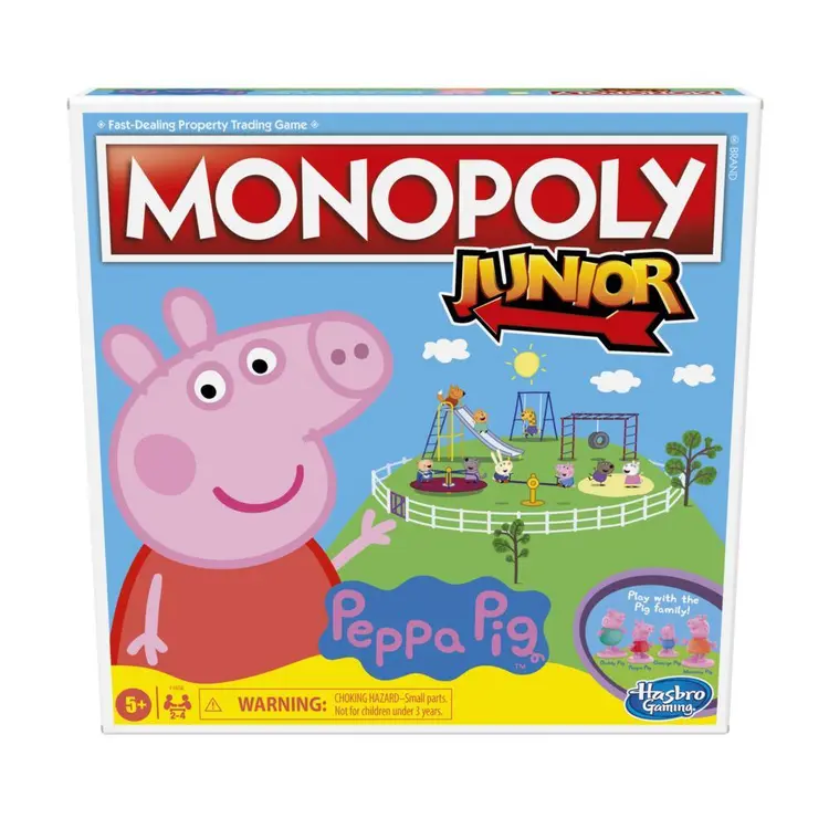Monopoly Junior: Peppa Pig Edition Board Game for 2-4 Players, For Kids Ages 5 and Up