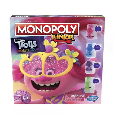 Monopoly Junior: DreamWorks Trolls World Tour Edition Board Game