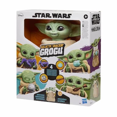 Star Wars Galactic Snackin Grogu 9.25-Inch-Tall Animatronic Toy, Over 40 Sound and Motion Combinations, Ages 4 and Up