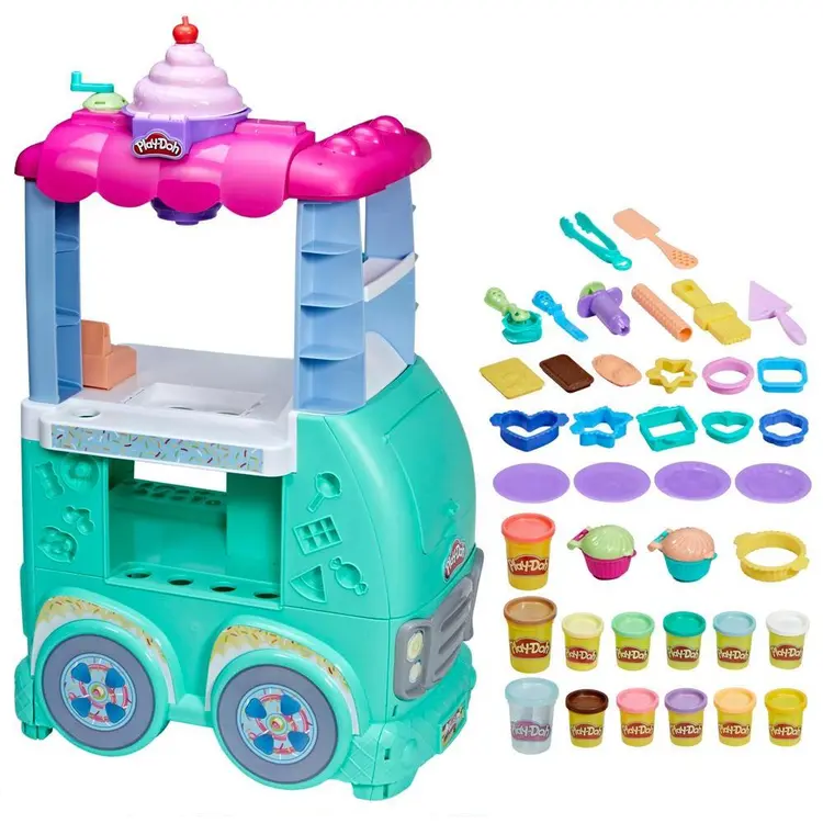 Play-Doh Kitchen Creations Sweet Snacks Food Truck Playset, Kids Toys